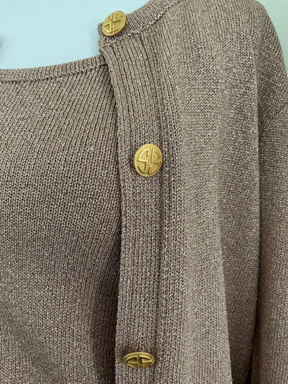 Women's Metallic Knit Tank & Cardigan Set - Blush - Picture 12 of 12